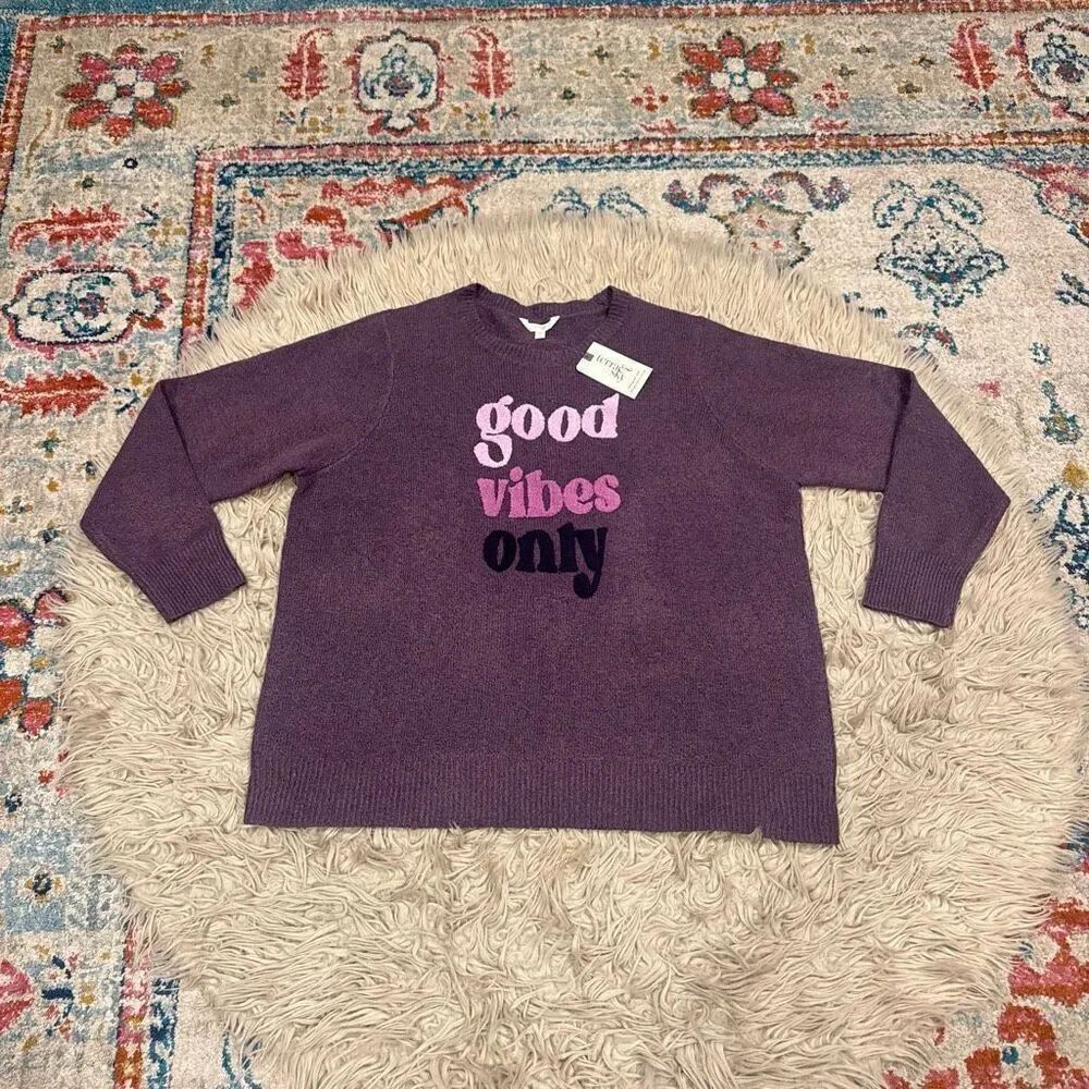 NWT Terra & SkyโSweater Good Vibes Only 3X